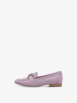 Tamaris Babouche En Cuir - Violet | Chaussures Basses Et Pantoufles