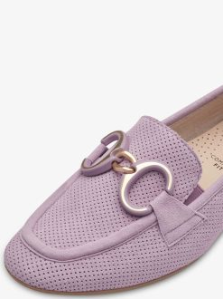 Tamaris Babouche En Cuir - Violet | Chaussures Basses Et Pantoufles