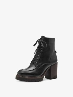 Tamaris Bottine En Cuir - Noir | Bottines