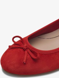 Tamaris Ballerine En Cuir - Rouge | Ballerines