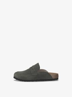 Tamaris Mule En Cuir - Vert | Mules