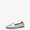 Tamaris Babouche En Cuir - Argent | Chaussures Basses Et Pantoufles