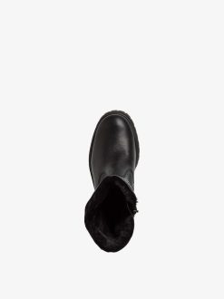 Tamaris Bottine En Cuir - Doublure Chaude Noire | Bottines