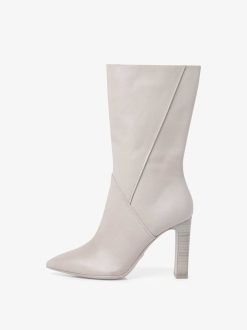 Tamaris Bottine En Cuir - Gris | Bottines