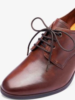 Tamaris Trotteur En Cuir - Marron | Chaussures Basses Et Pantoufles