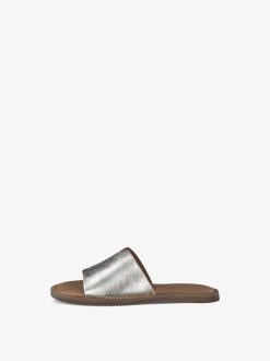 Tamaris Mule En Cuir - Or | Mules