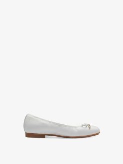 Tamaris Ballerine En Cuir - Blanc | Ballerines