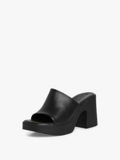 Tamaris Mule En Cuir - Noir | Mules