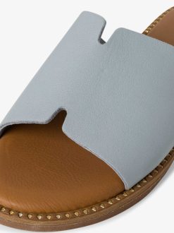 Tamaris Mule En Cuir - Bleu | Mules