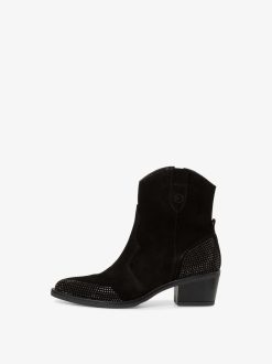 Tamaris Bottine En Cuir - Noir | Bottines