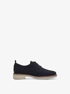 Tamaris Chaussures Basses En Cuir - Bleu | Chaussures Basses Et Pantoufles