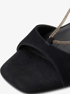 Tamaris Sandale A Talon En Cuir - Noir | Des Sandales