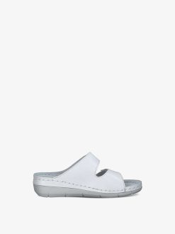 Tamaris Mule En Cuir - Blanc | Mules