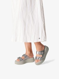 Tamaris Mule En Cuir - Or | Mules