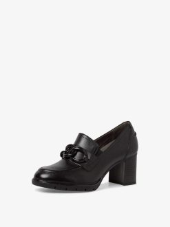 Tamaris Trotteur En Cuir - Noir | Chaussures Basses Et Pantoufles