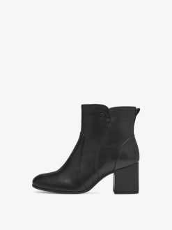 Tamaris Bottine En Cuir - Noir | Bottines