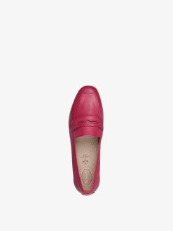 Tamaris Babouche En Cuir - Rose | Chaussures Basses Et Pantoufles