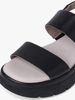 Tamaris Sandale En Cuir - Noir | Des Sandales