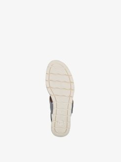 Tamaris Sandale A Talon En Cuir - Beige | Des Sandales