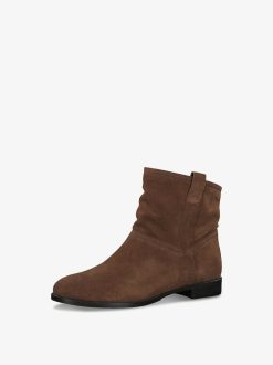 Tamaris Bottes De Cowboy En Cuir - Marron | Bottines