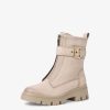 Tamaris Bottine En Cuir - Beige | Bottines