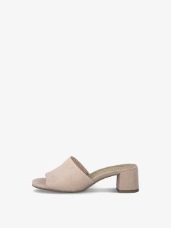 Tamaris Mule En Cuir - Rose | Mules