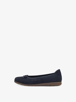 Tamaris Ballerine En Cuir - Bleu | Ballerines