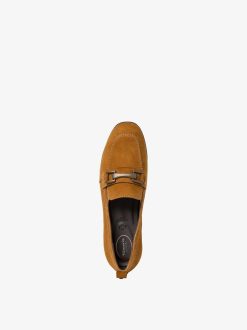 Tamaris Babouche En Cuir - Marron | Chaussures Basses Et Pantoufles