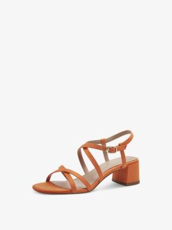 Tamaris Sandale A Talon - Orange | Des Sandales