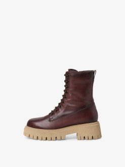 Tamaris Bottine En Cuir - Marron | Bottines