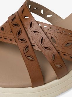 Tamaris Sandale En Cuir - Marron | Des Sandales