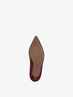 Tamaris Escarpins En Cuir - Rouge | Pompes