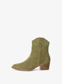 Tamaris Bottine En Cuir - Vert | Bottines