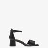 Tamaris Sandale A Talon En Cuir - Noir | Des Sandales