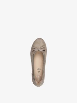 Tamaris Ballerine En Cuir - Gris | Ballerines