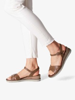 Tamaris Sandale A Talon - Marron | Des Sandales