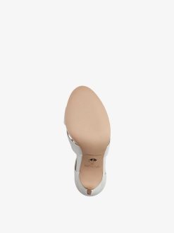 Tamaris Sandale A Talon En Cuir - Blanc | Des Sandales