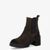 Tamaris Bottine Chelsea En Cuir - Marron | Bottines