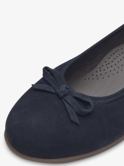 Tamaris Ballerine En Cuir - Bleu | Ballerines