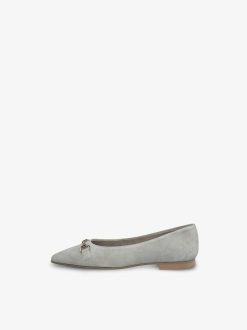 Tamaris Ballerine En Cuir - Beige | Ballerines