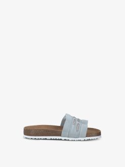 Tamaris Mule En Cuir - Bleu | Mules