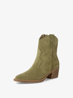 Tamaris Bottine En Cuir - Vert | Bottines