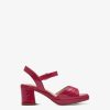 Tamaris Sandale A Talon En Cuir - Rose | Des Sandales