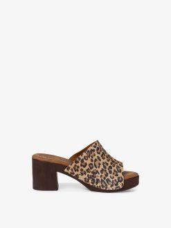 Tamaris Mule En Cuir - Marron | Mules