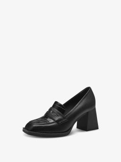 Tamaris Trotteur En Cuir - Noir | Chaussures Basses Et Pantoufles