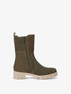 Tamaris Bottine Chelsea En Cuir - Vert | Bottines