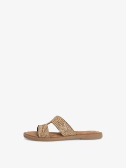 Tamaris Mule En Cuir - Metallise | Mules