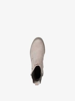 Tamaris Bottine En Cuir - Gris | Bottines