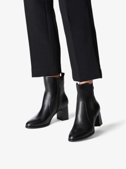 Tamaris Bottine Chelsea En Cuir - Noir | Bottines