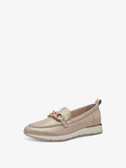 Tamaris Babouche En Cuir - Beige | Baskets